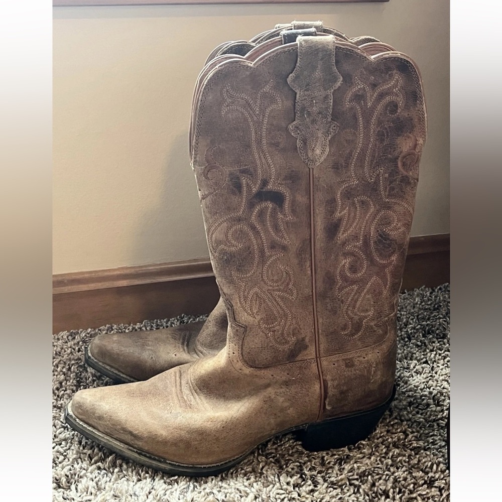 Justin Brown L2561 McKayla Leather Western Cowboy Cowgirl Boots Women's 8.5 B